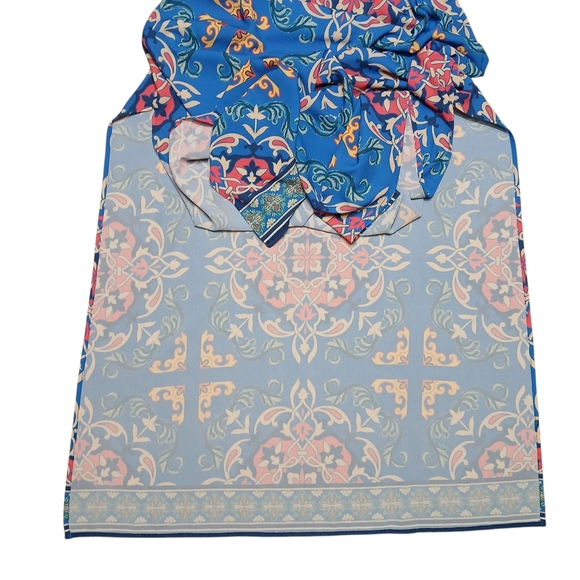 Flying Tomato Blue Pink Flutter Sleeve Maxi Dress - Picture 5 of 7